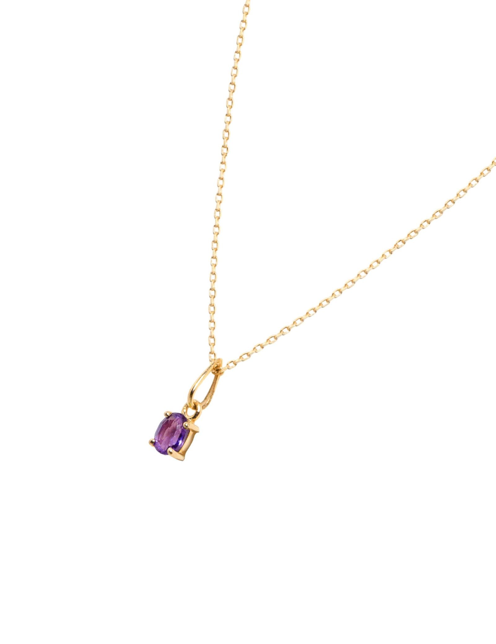 Picture of Luna Rae Solid 9k Gold Amethyst Necklace