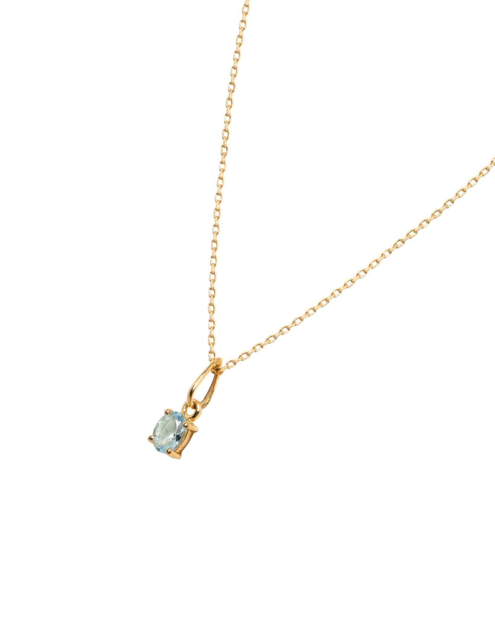 Picture of Luna Rae Solid 9k Gold Aquamarine Necklace