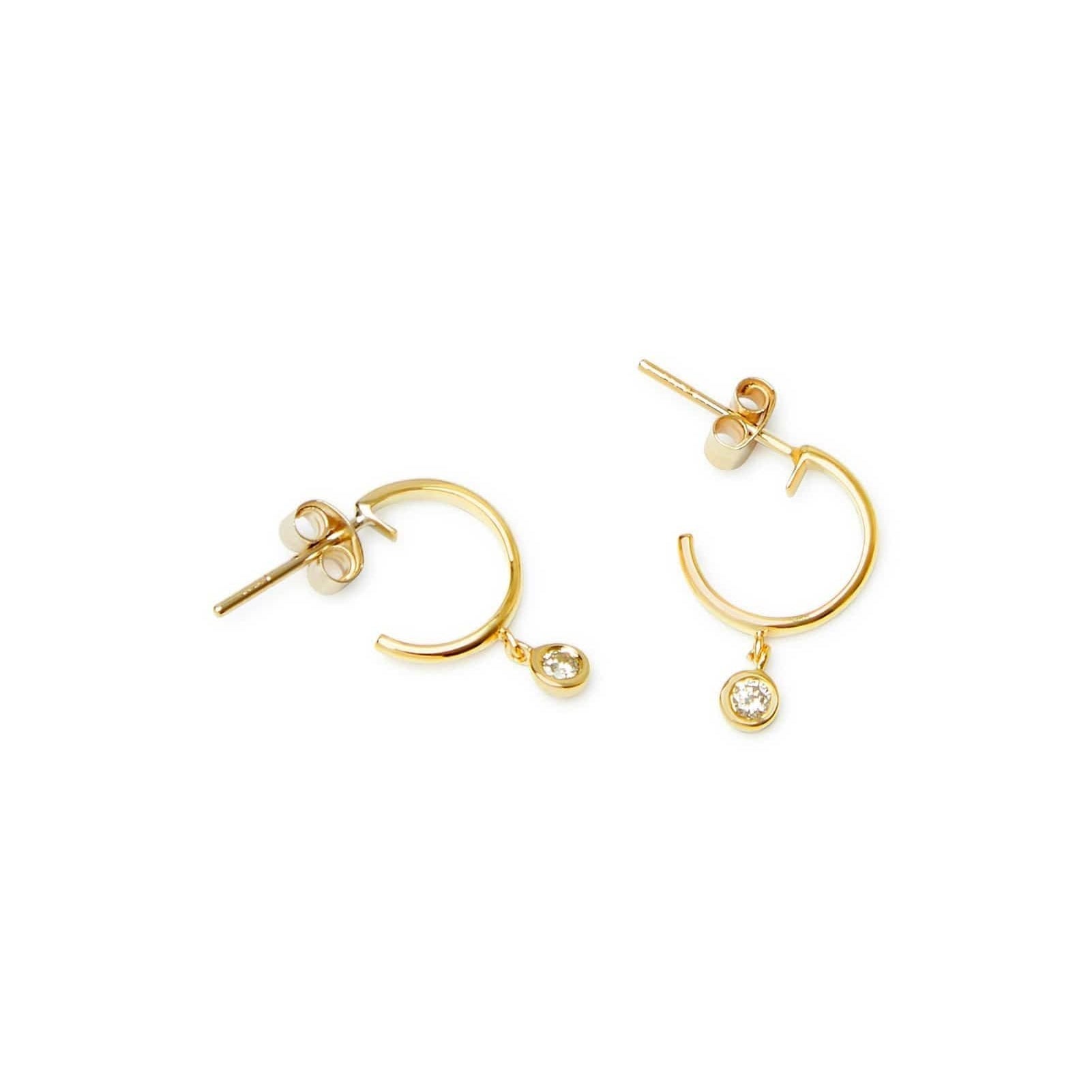 Picture of Luna Rae Solid 9k Gold Diamond Sky Hoops