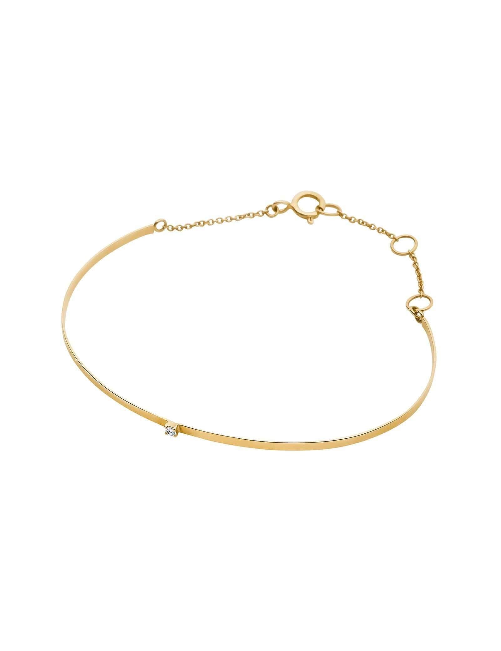 Picture of Luna Rae Solid 9k Gold Horizon Bangle