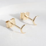 Picture of Luna Rae Solid 9k Gold Moon Studs