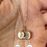 Multi Stacked Waved Disc Necklace