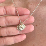 Multi Stacked Waved Disc Necklace