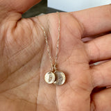Multi Stacked Waved Disc Necklace