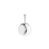 Silver Waved Disc Imprint Pendant
