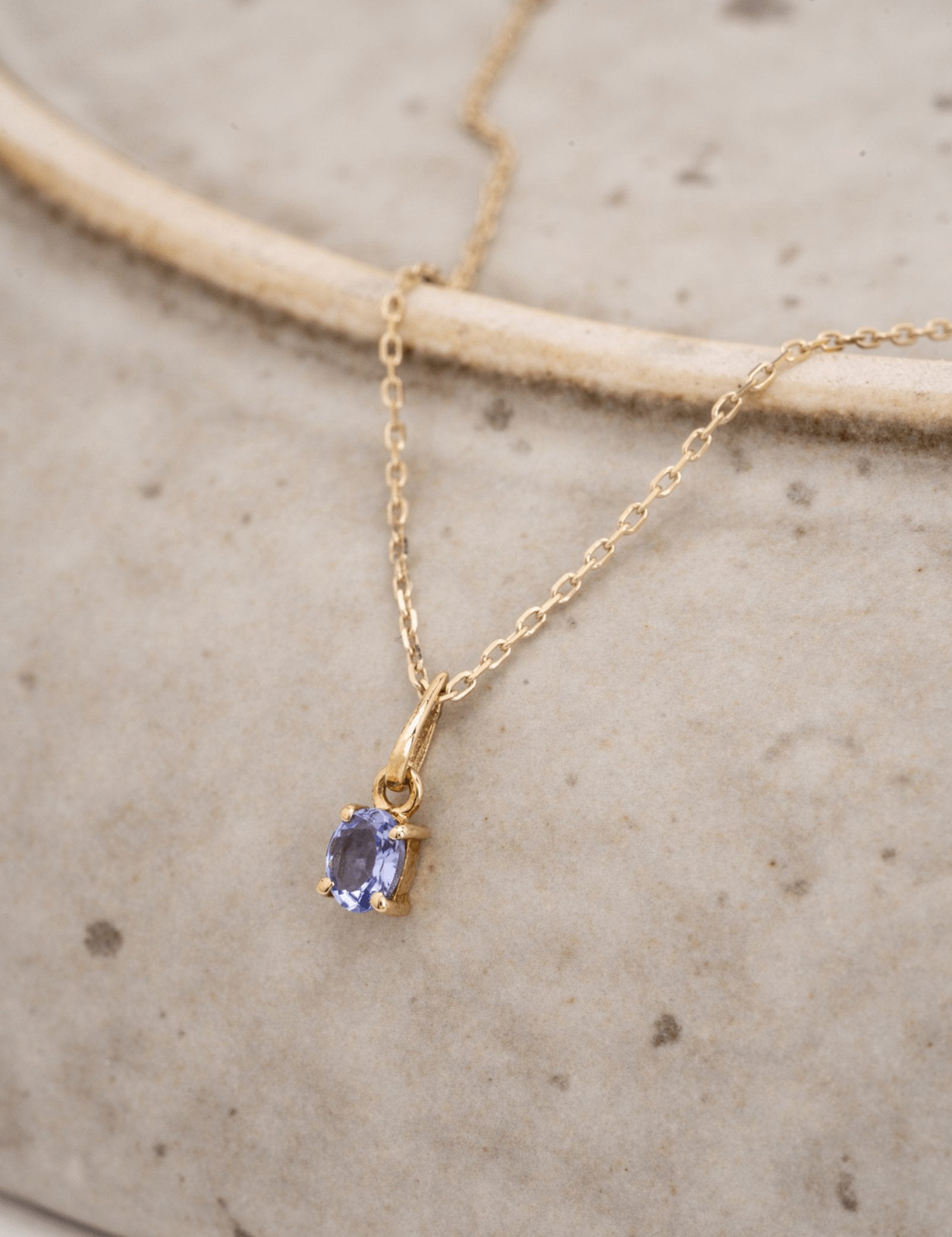 Picture of Luna Rae Solid 9k Gold Tazanite Necklace