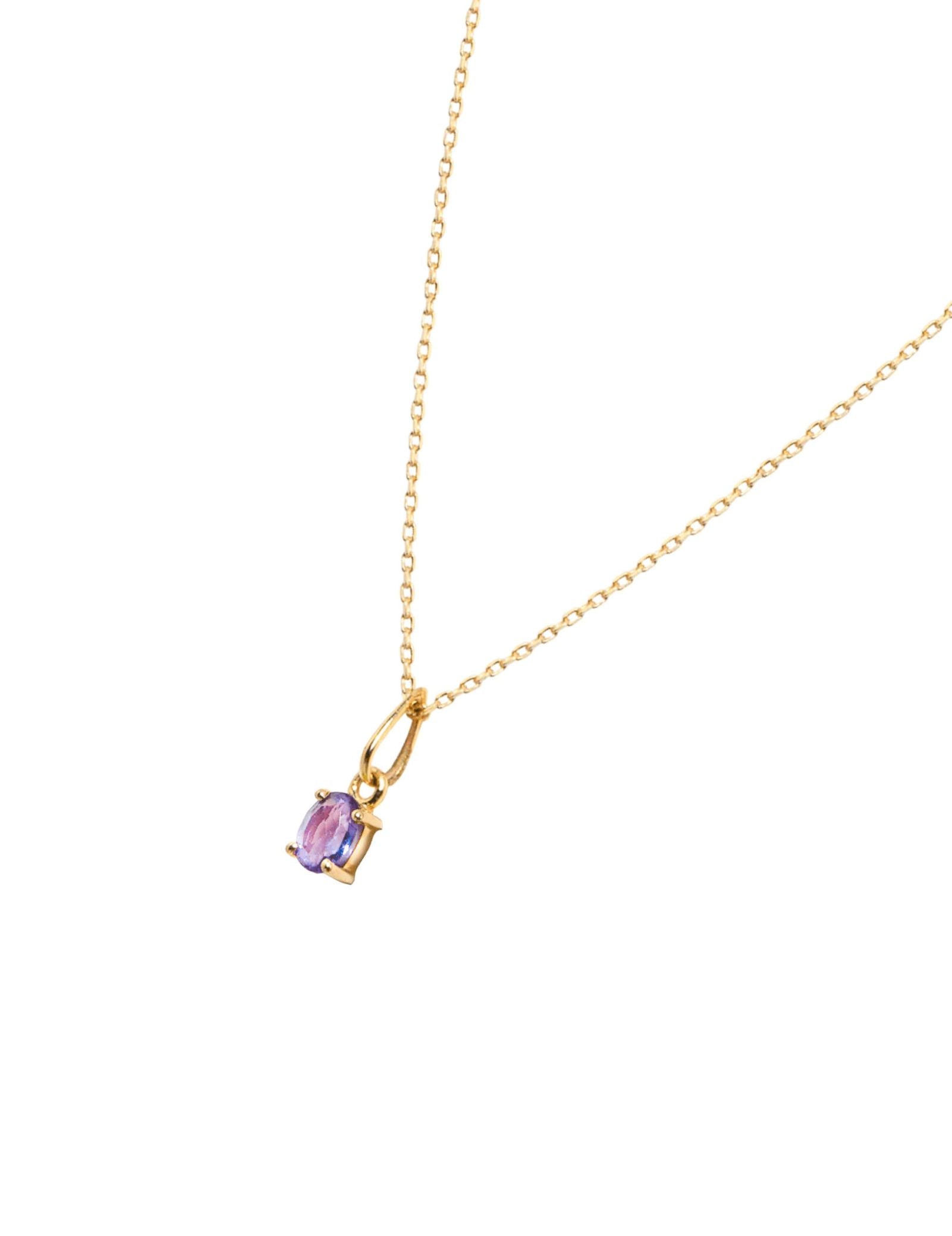 Picture of Luna Rae Solid 9k Gold Tazanite Necklace