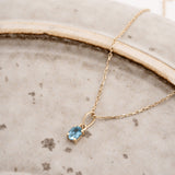 Picture of Luna Rae Solid 9k Gold Topaz Necklace