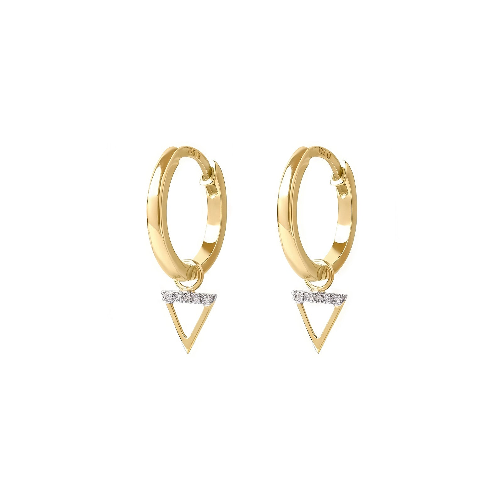 Picture of Luna Rae Solid 9k Gold Water Element Hoops