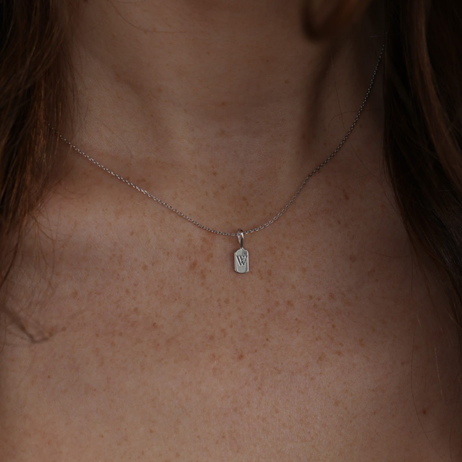 Picture of Luna Rae White Gold Letter W